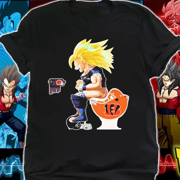 Son Goku Toilet Baltimore Ravens Cincinnati Bengals Cleveland Browns t-shirt shirt