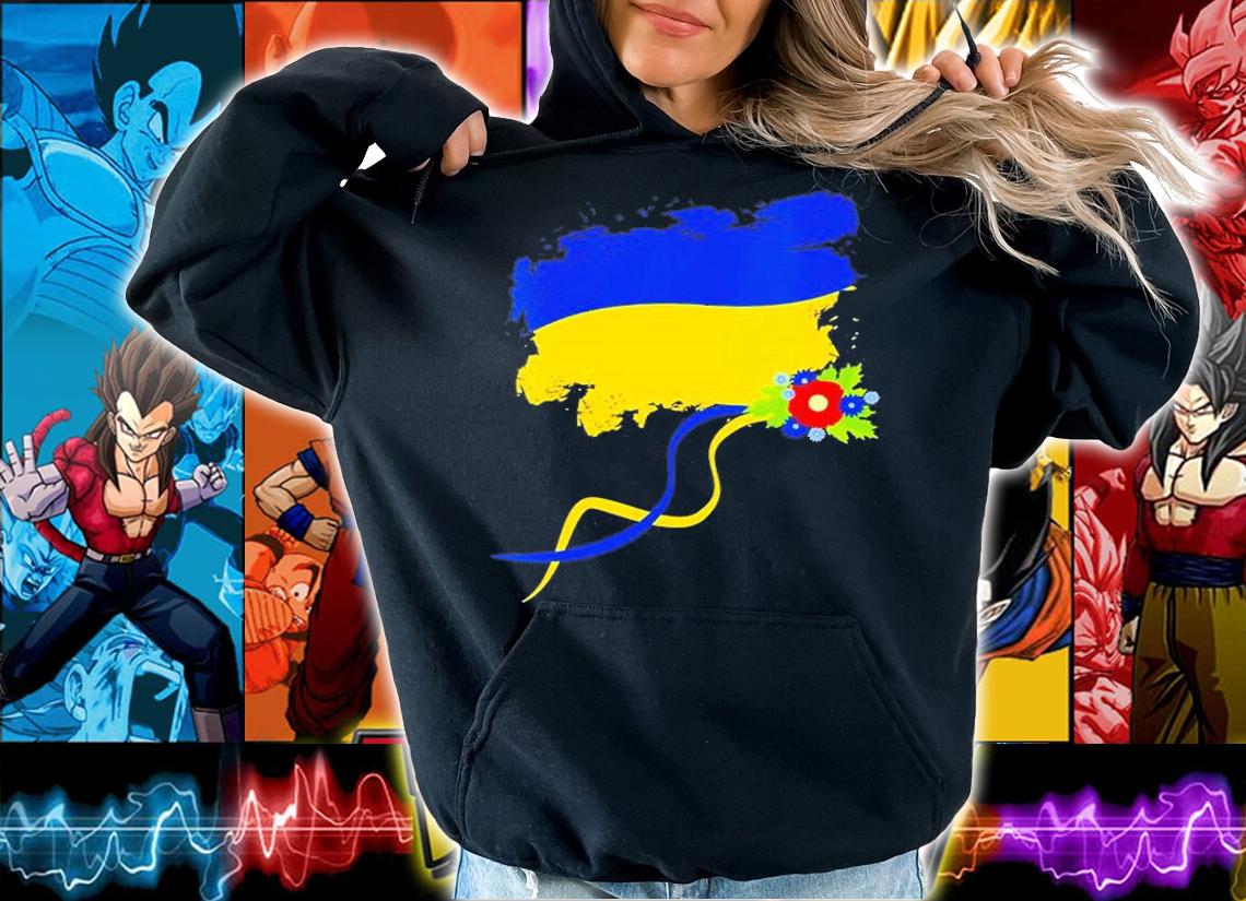 Women's Ukraine Flag With Folk Flowers Ukrainian Pride Retro T-Shirt t-shirt hoodie