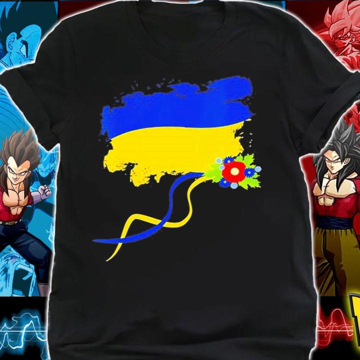 Women's Ukraine Flag With Folk Flowers Ukrainian Pride Retro T-Shirt t-shirt shirt