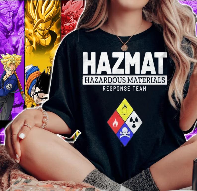 Hazmat Inspired Hazardous Materials Team Related Haz Mat Des T-shirt woman shirt