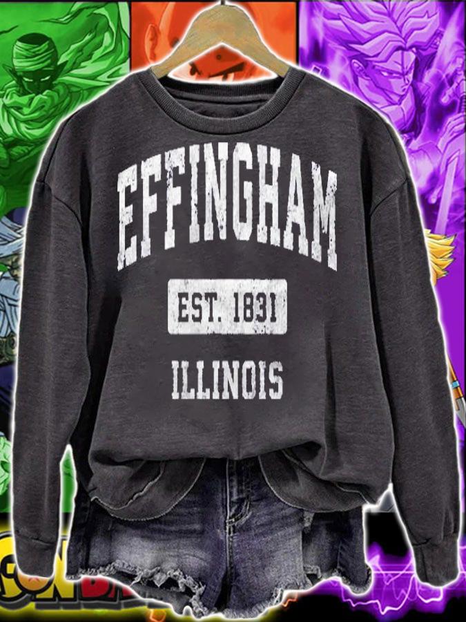 Effingham Illinois Il Vintage Sports Established Design Shirt sweatshirt