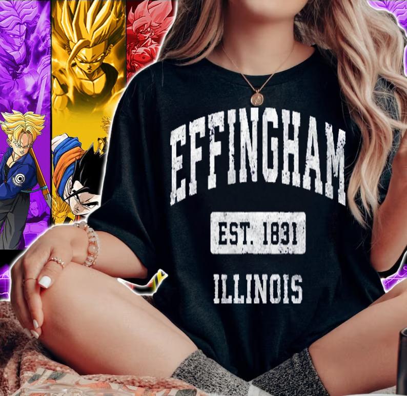 Effingham Illinois Il Vintage Sports Established Design Shirt woman shirt