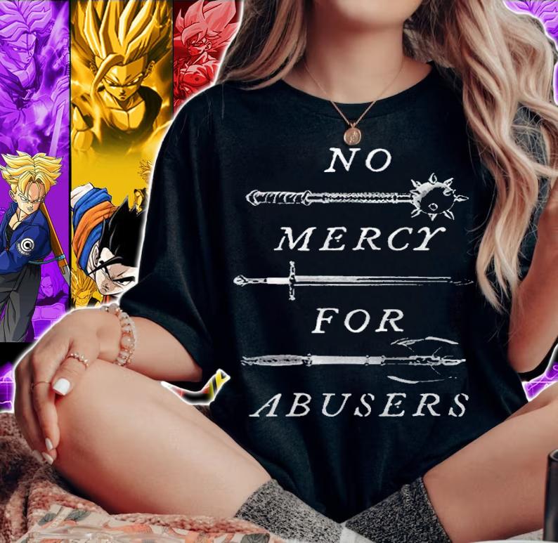 No mercy for abusers T-shirt
