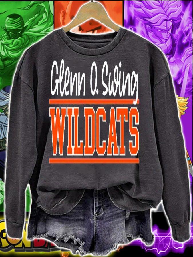 Glenn O Swing Wildcats Block Logo T-Shirt sweatshirt