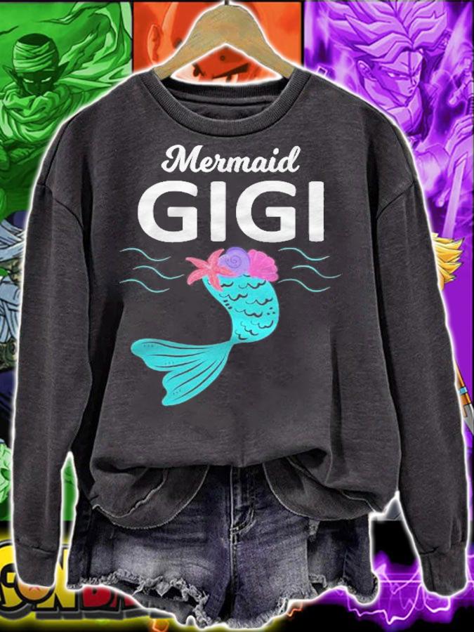 Mermaid Gigi Tee Funny Women Gigi Family Matching Birthday T-shirt