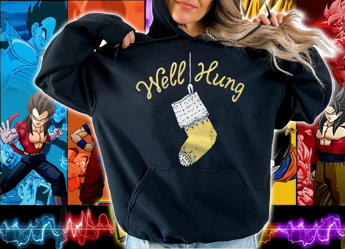 Well Hung Funny Christmas Stocking shirt hoodie