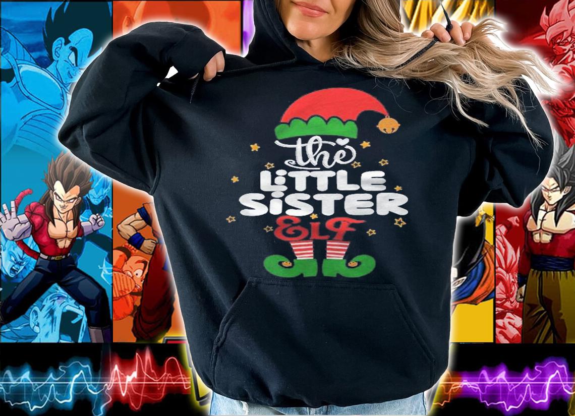 Little Sister Elf Matching Family Group Christmas Pajama Shirt
