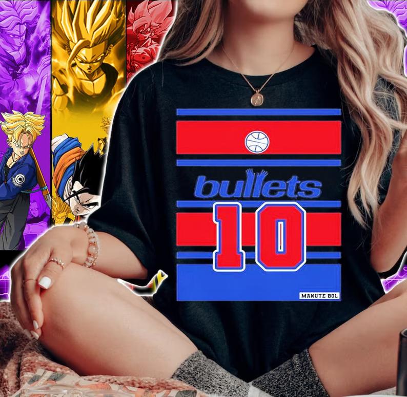 Manute Bol Retro Style Bullets Jersey Fan Design T-Shirt woman shirt