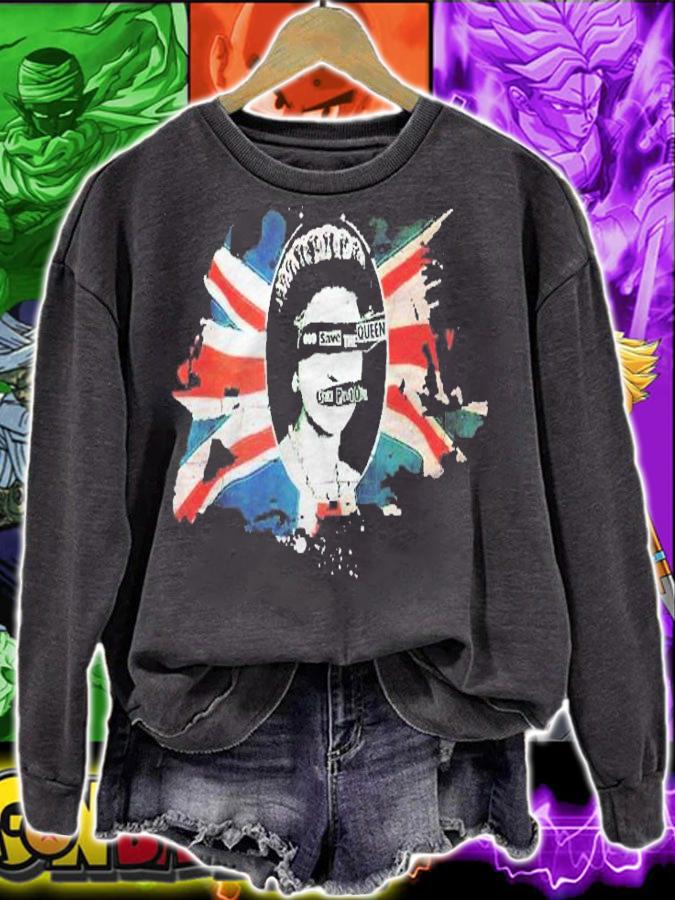 Sex Pistols Official Flag God Save The Queen Shirt sweatshirt