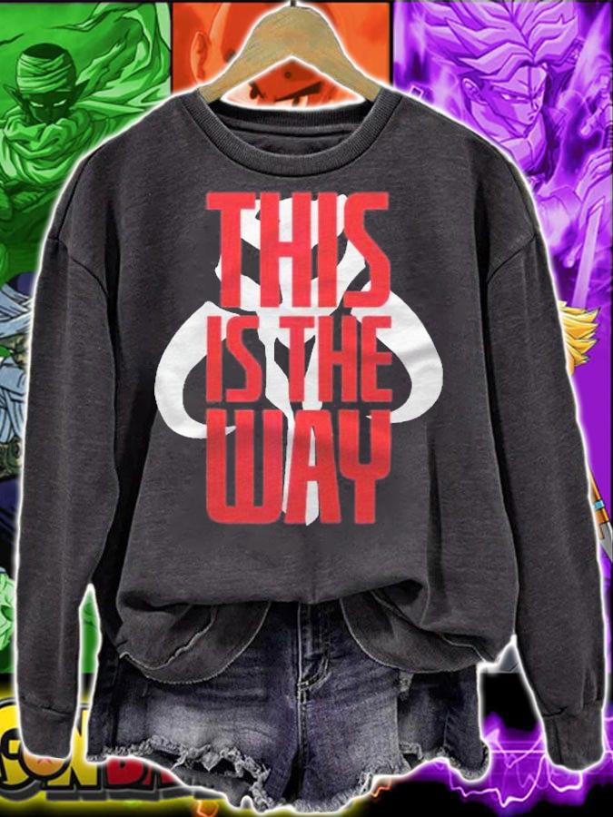 Star Wars The Mandalorian This Is The Way Red Text Overlay Raglan Baseball Shirt sweatshirt