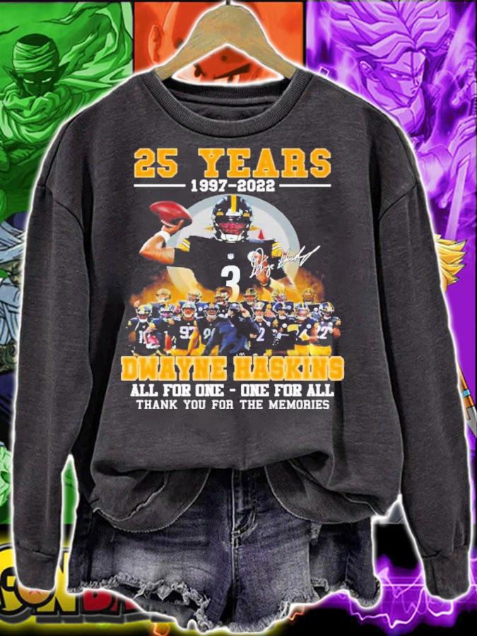 25 Years 1997 2022 Dwayne Haskins Pittsburgh Steelers All For One t-shirt