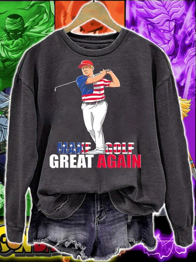 Donald Trump Make Golf Great Again Funny Golf Gift T-Shirt sweatshirt