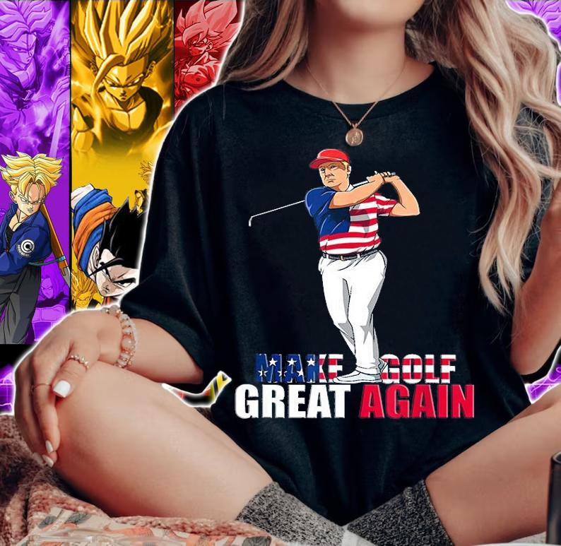 Donald Trump Make Golf Great Again Funny Golf Gift T-Shirt woman shirt