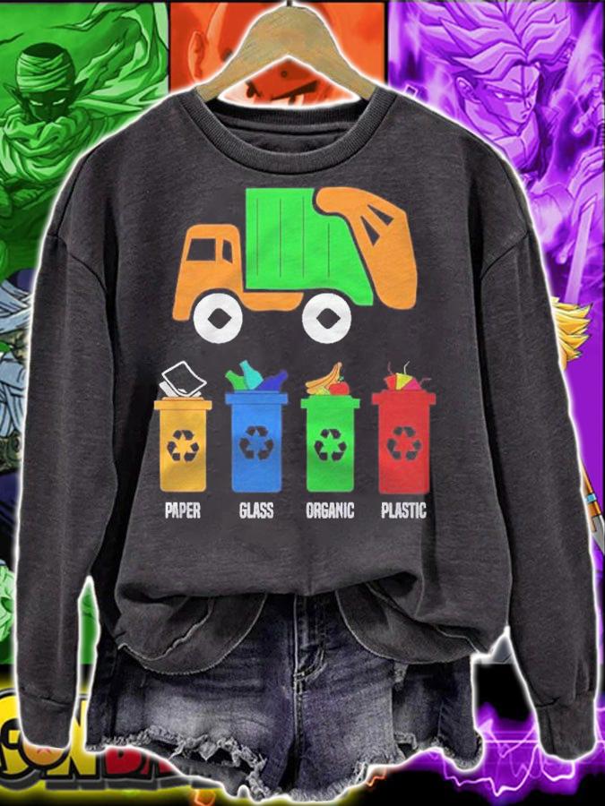 Garbage Day Recycling Truck Kids Boys Toddlers Girls Trash Shirt sweatshirt
