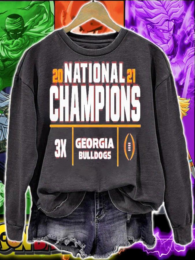 Georgia Bulldogs CFP 2021 National Champions Vintage Tri-Blend T-Shirt sweatshirt