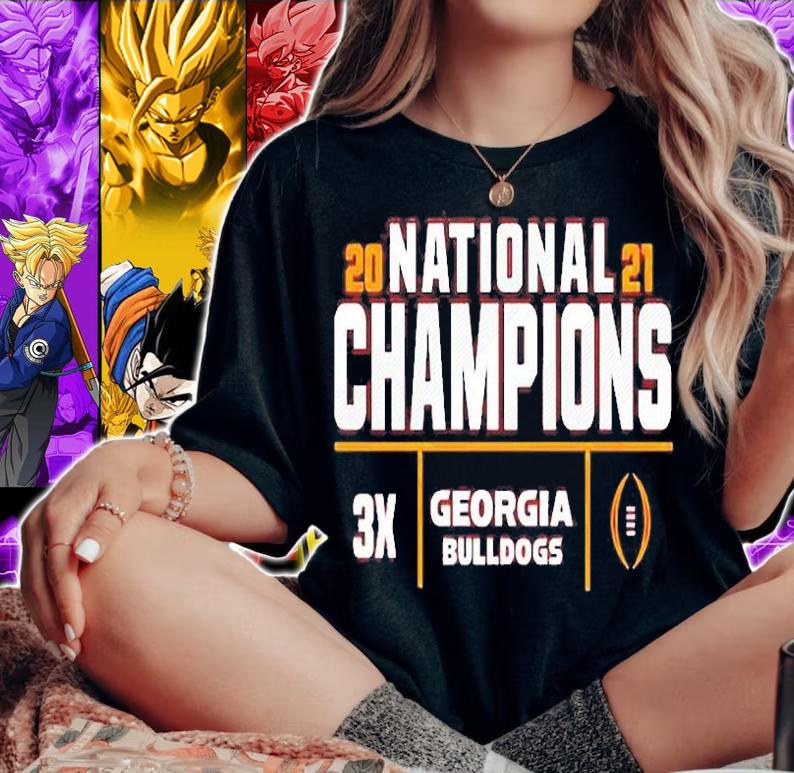 Georgia Bulldogs CFP 2021 National Champions Vintage Tri-Blend T-Shirt woman shirt