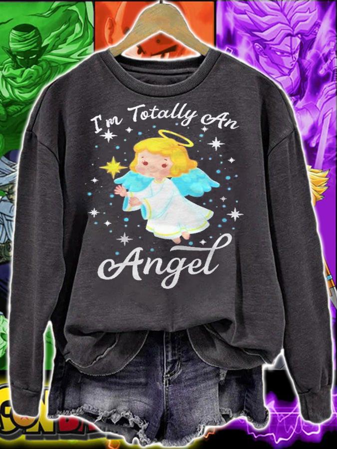 Im Totally An Angel Pun Christmas Joke Humor Pyjama Idea Shirt sweatshirt