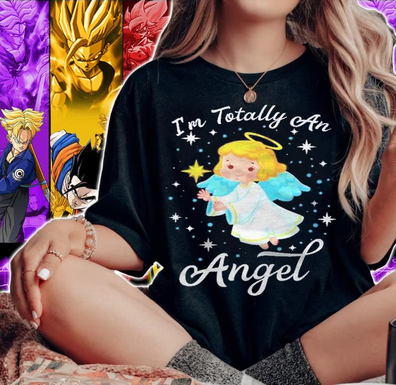 Im Totally An Angel Pun Christmas Joke Humor Pyjama Idea Shirt woman shirt