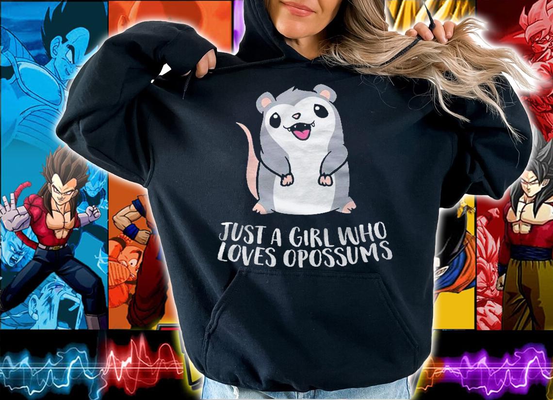Just A Girl Who Loves Opossums Cute Opossum Girl Pullover Shirt hoodie