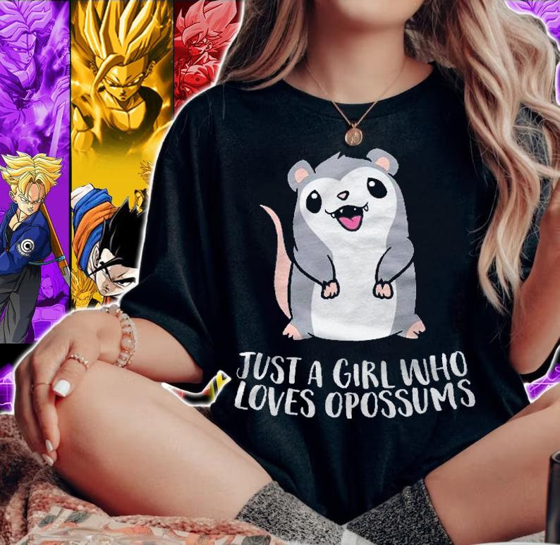 Just A Girl Who Loves Opossums Cute Opossum Girl Pullover Shirt woman shirt