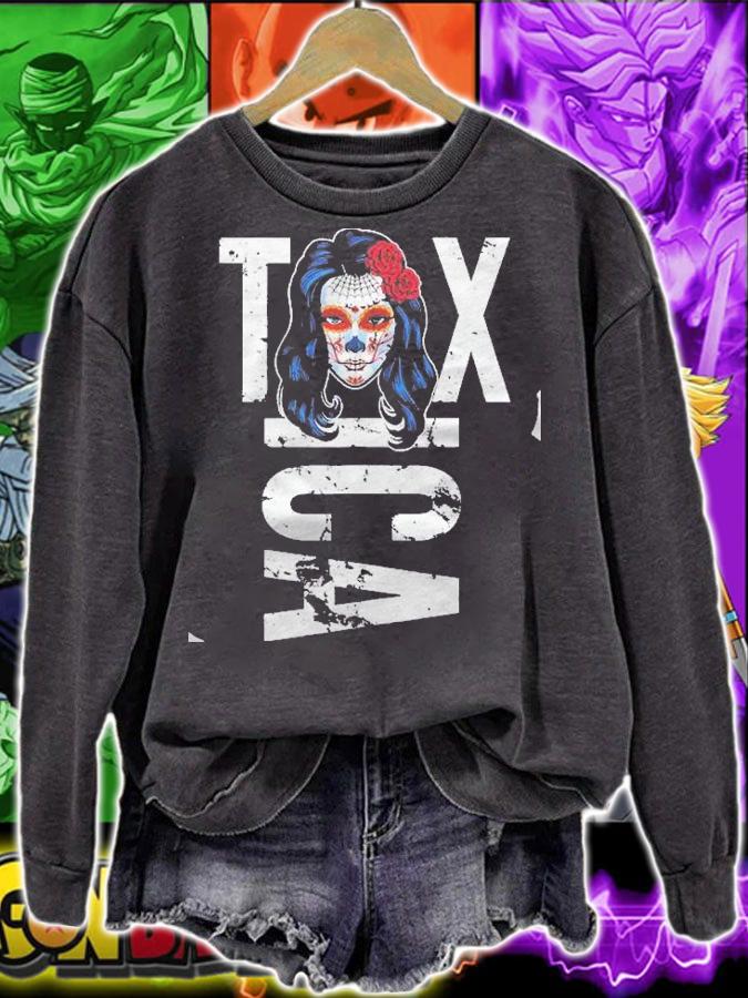 La Txica Cute Catrina Girlfriend Gift For Mexican Halloween Shirt sweatshirt