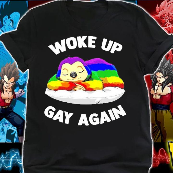 Lgbtq Woke Up Gay Again Sloth T-Shirt shirt