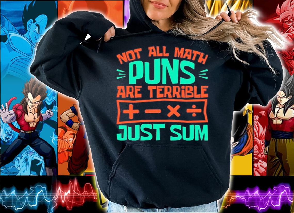 Math Pun Shirt Not All Math Puns Are Terrible T-Shirt hoodie