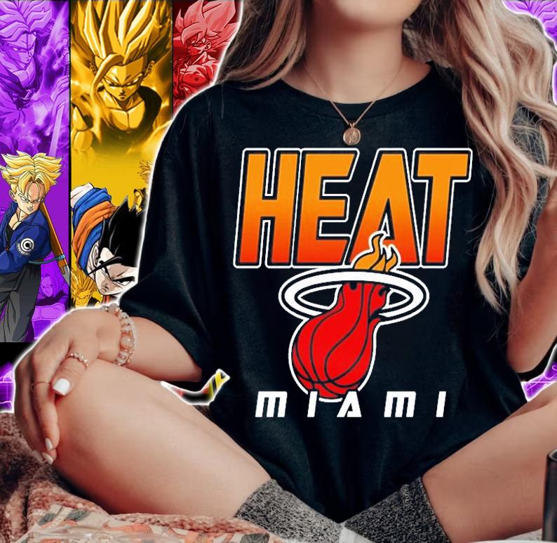 Miami Heat 90's Retro NBA T-Shirt woman shirt