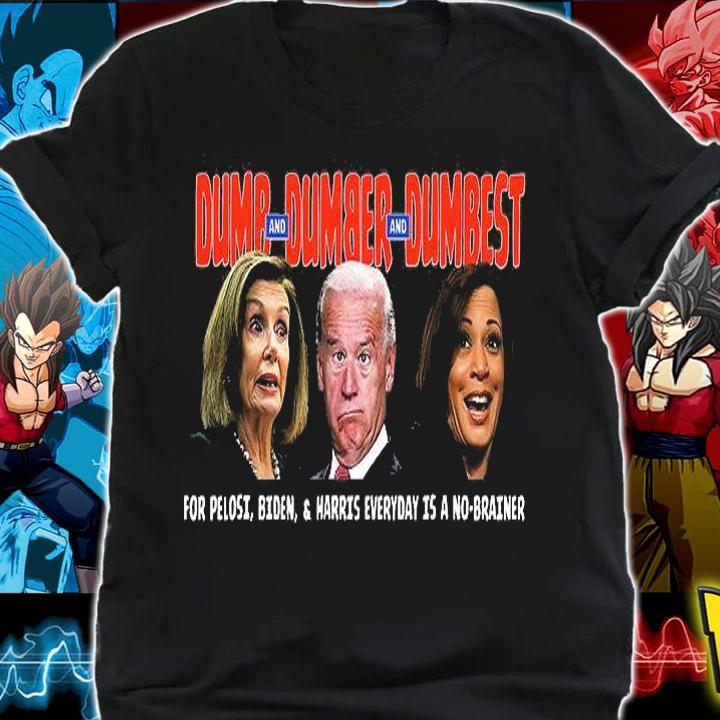Pelosi, Biden, Harris, Are Dumb & Dumber & Dumbest Funny T-Shirt shirt