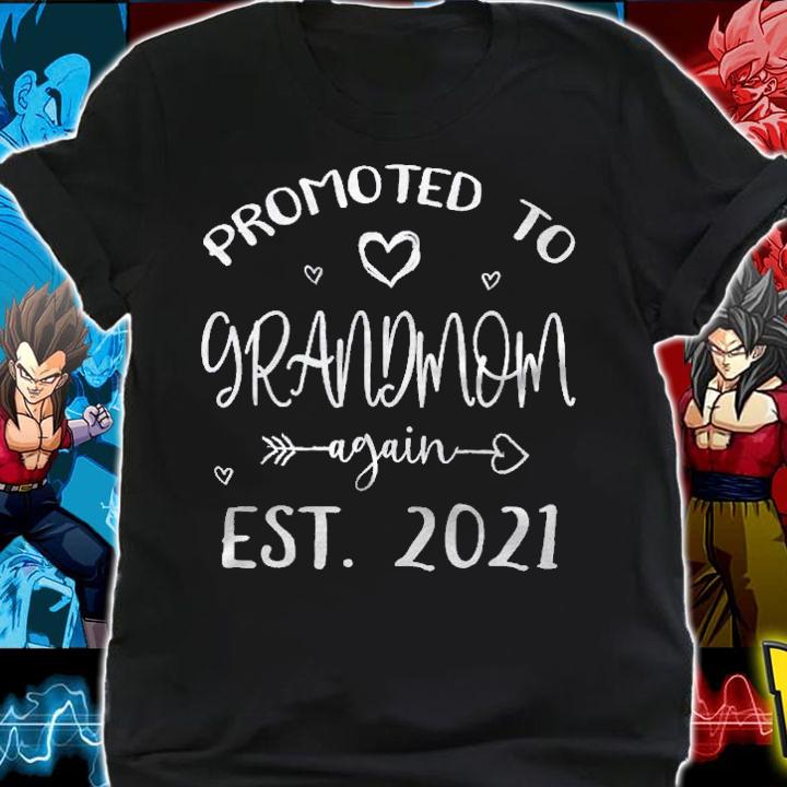 Promoted To Grandmom Again Est 2021 Pregnancy Announcement Shirt shirt