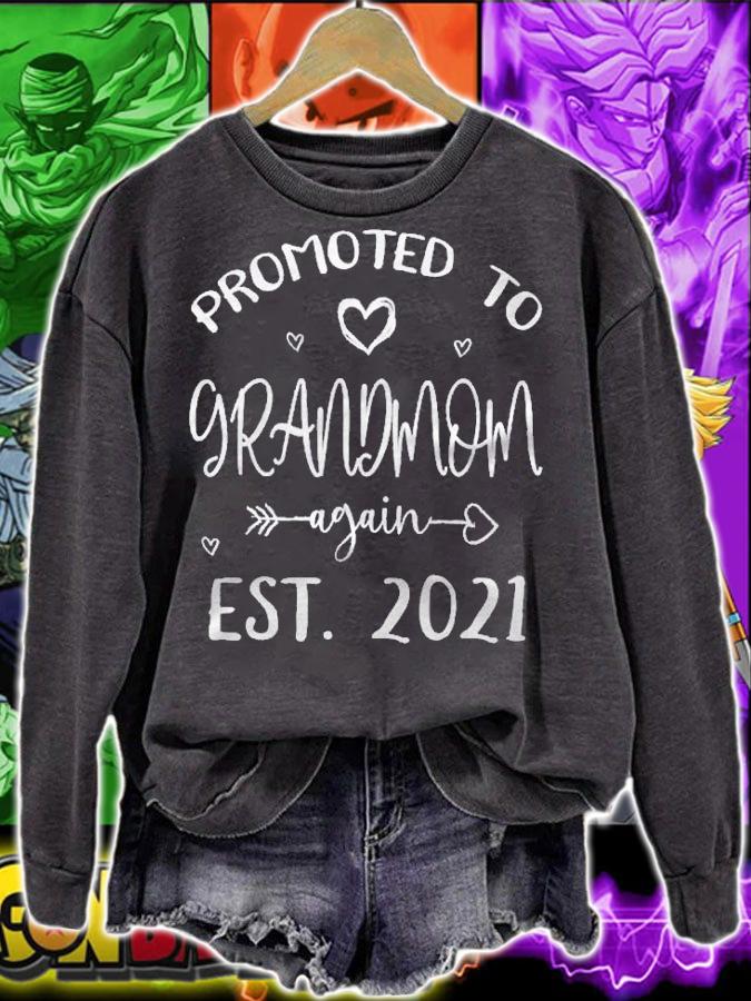 Promoted To Grandmom Again Est 2021 Pregnancy Announcement Shirt sweatshirt