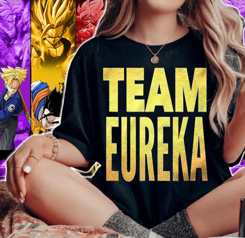 Team Eureka  Gold Lettering Effect Shirt woman shirt