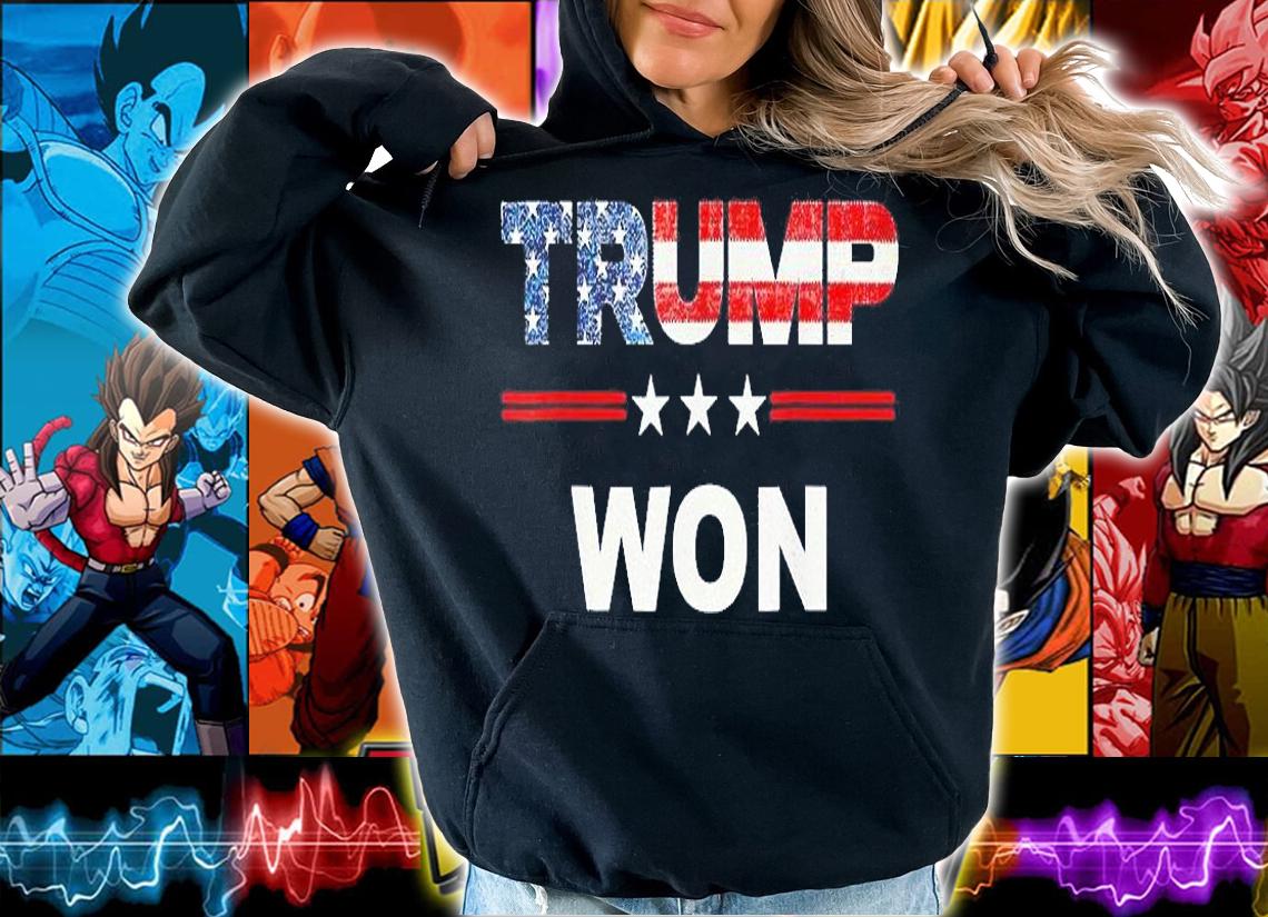 Trump Won 4th of July American Flag T-Shirt hoodie