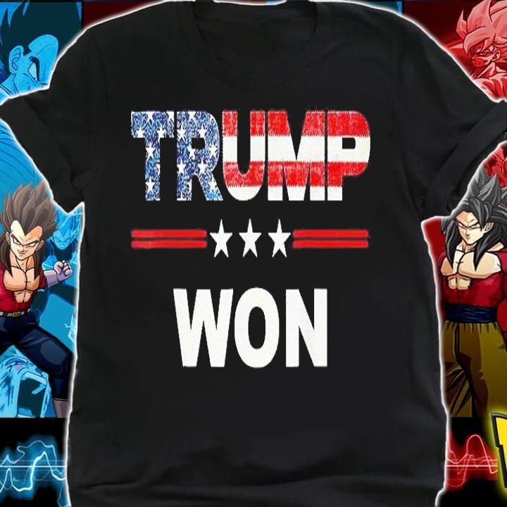 Trump Won 4th of July American Flag T-Shirt shirt