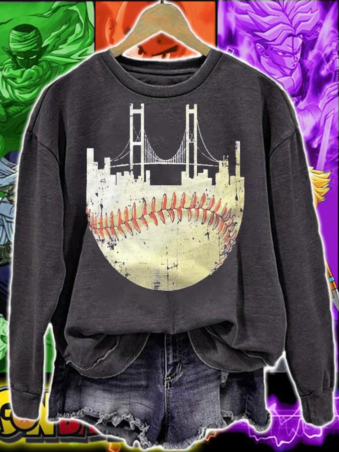 Vintage San Francisco Skyline Womens Sf Baseball Shirt