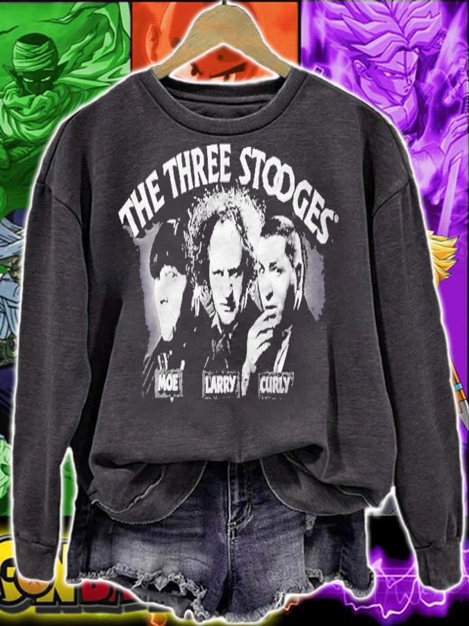 Womens The Three Stooges Opening Credits Logo T-shirt sweatshirt