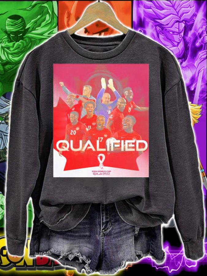 Canada 2022 Mens Qualified For The World Cup Poster T-Shirt sweatshirt