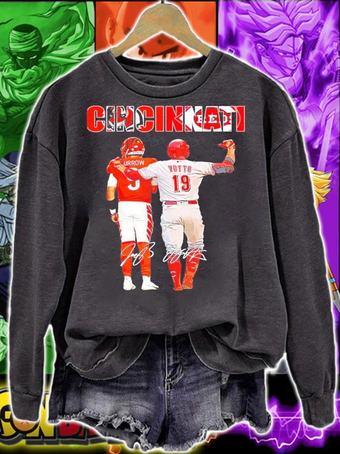 Cincinnati Bengals Joe Burrow Vs Joey Votto Signatures Shirt sweatshirt