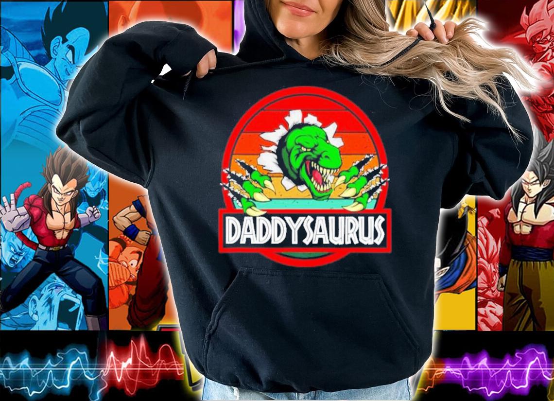 Daddysaurus Dinosaur Father's Day Gift For Dad T-Rex Vintage Shirt hoodie