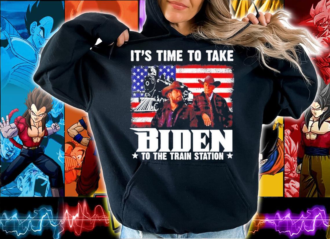 It's Time To Take Biden To The Train Station American Flag Shirt hoodie