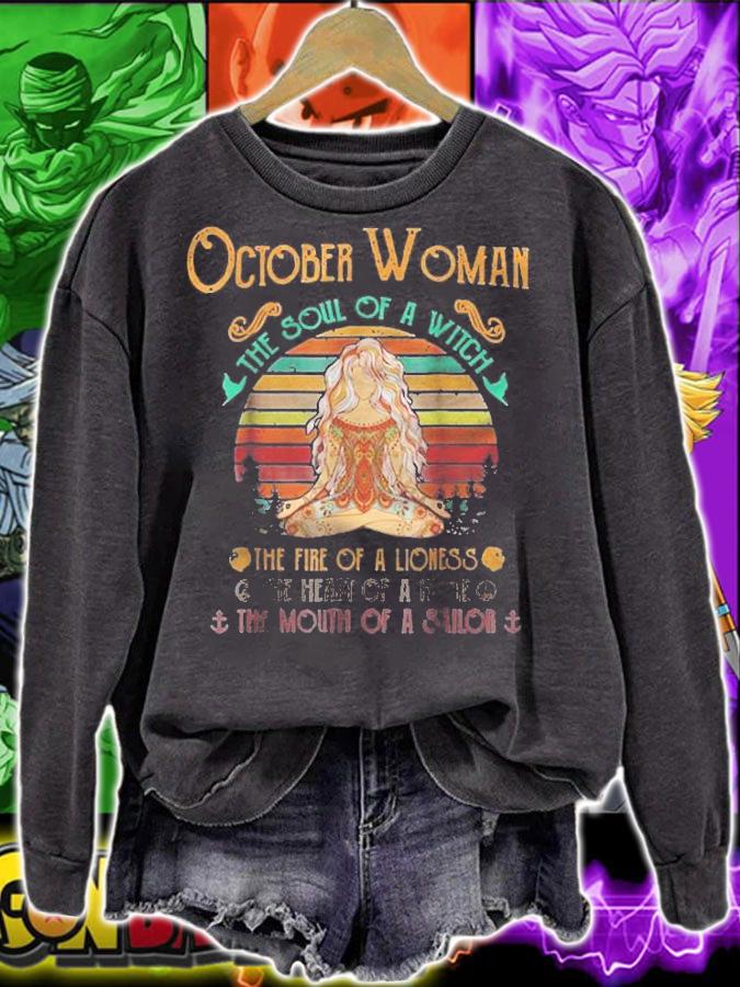 October Woman The Soul Of A Witch Mouth Of A Sailor Essential T-shirt sweatshirt