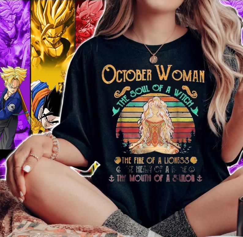 October Woman The Soul Of A Witch Mouth Of A Sailor Essential T-shirt woman shirt