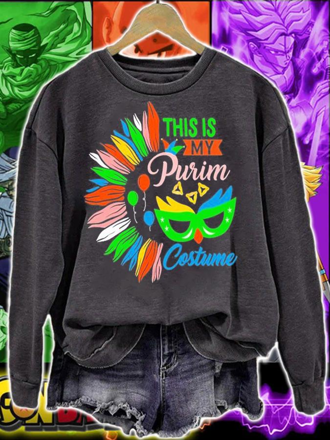 This Is My Purim Costume, Adult Mardi Gras Tee T-Shirt sweatshirt