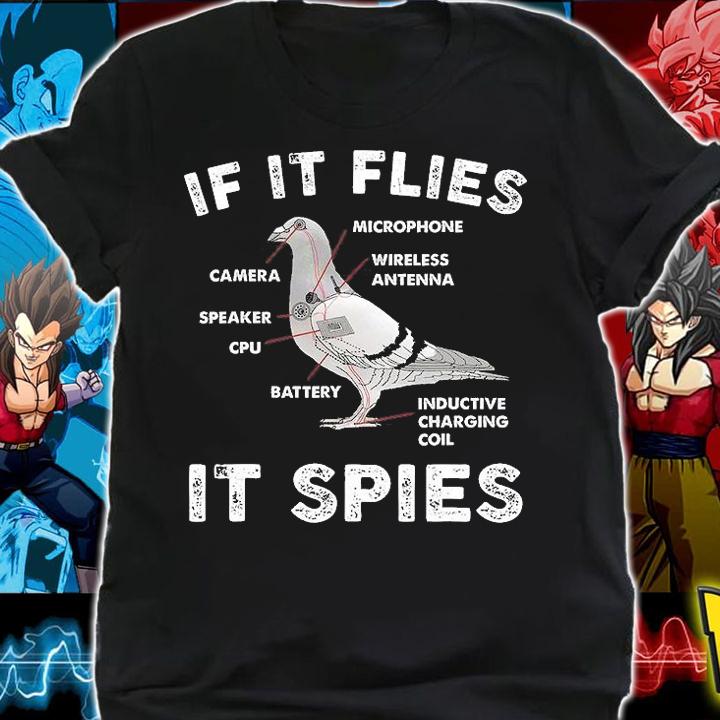 If It Flies It Spies Pigeon Anatomy Bird Aren't Real T-Shirt shirt