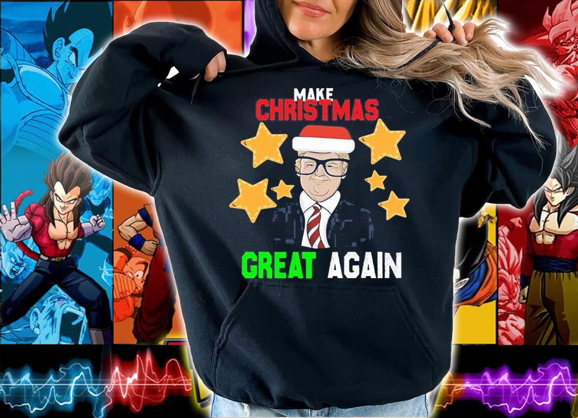 Make Christmas Great Again Funny Trump Ugly Trump Santa Claus T-Shirt hoodie