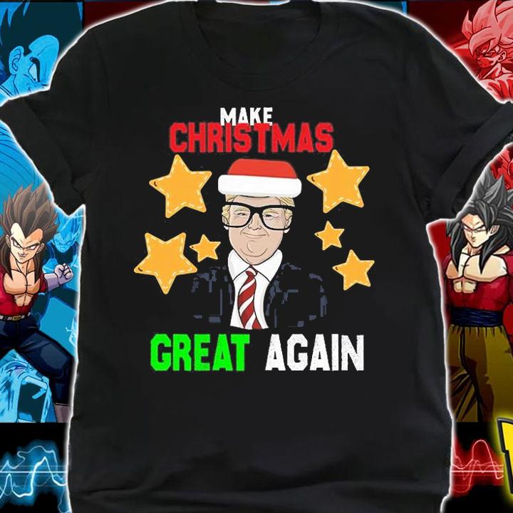Make Christmas Great Again Funny Trump Ugly Trump Santa Claus T-Shirt shirt