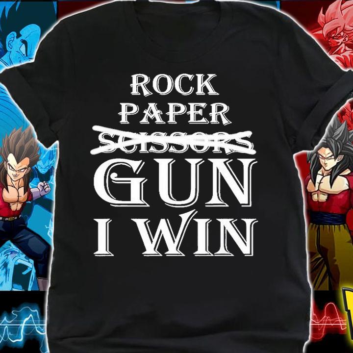 Rock Paper Scissors Gun I Win T-Shirt shirt