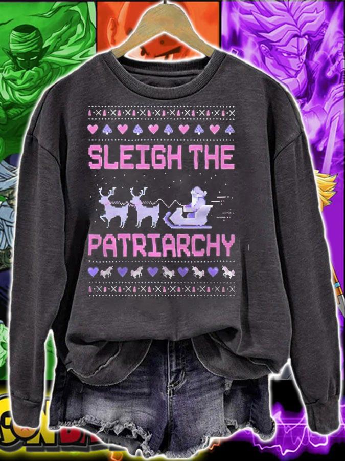 Ugly Sleigh The Patriarchy Christmas T-shirt sweatshirt