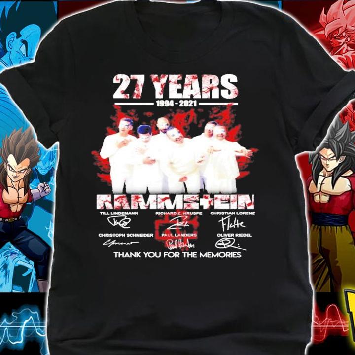 27 years 1994-2021 Rammstein signatures t-shirt