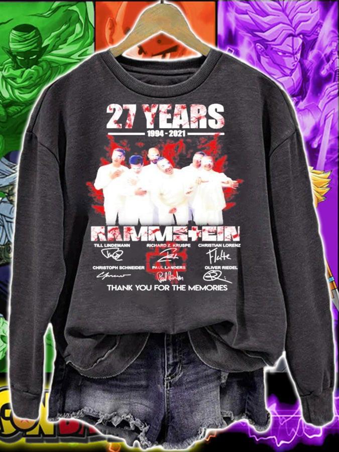27 years 1994-2021 Rammstein signatures t-shirt